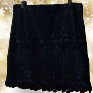Loft lace crochet A Line‎ Skirt Size 8